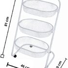 Fruteira De Chão Em Aço Resistente Com Rodinhas Multiuso Carr