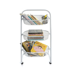 Fruteira De Chão Em Aço Resistente Com Rodinhas Multiuso Carr