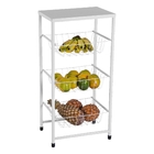 Fruteira De Chão Para Cozinha 3 Andares Cesto Branca Plus