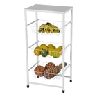 Fruteira De Chão Para Cozinha 3 Andares Cesto Branca Plus