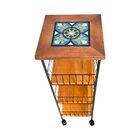 Fruteira De Chão Rústica Com Rodinhas  3 Andares Em Ferro E M