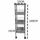 Fruteira De Chão Rústica Com Rodinhas  3 Andares Em Ferro E M