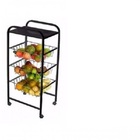 Fruteira De Chapa Com Rodinhas Preta