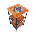 Fruteira De Ferro E Madeira Com Ladrilho Hidráulico  2 Andare