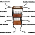 Fruteira De Ferro E Madeira Com Ladrilho Hidráulico  2 Andare