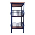 Fruteira De Ferro E Madeira Com Ladrilho Hidráulico  2 Andare