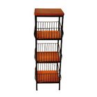 Fruteira De Ferro E Madeira Grande Para Cozinha 3 Andares Art