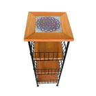 Fruteira De Madeira Rústica 3 Andares Com Azulejo - G6