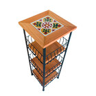 Fruteira De Madeira Rústica 3 Andares Com Ladrilho  Organizad