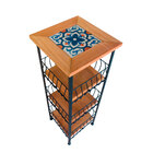 Fruteira De Madeira Rústica 3 Andares Com Ladrilho  Organizad