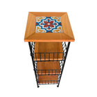 Fruteira De Madeira Rústica 3 Andares Com Ladrilho  Organizad