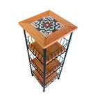 Fruteira De Madeira Rústica 3 Andares Com Ladrilho  Organizad