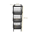 Fruteira De Madeira Rústica 3 Andares Com Ladrilho  Organizad