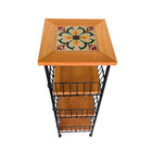 Fruteira De Madeira Rústica 3 Andares Com Ladrilho  Organizad