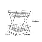 Fruteira De Mesa Fm105 Acabamento Em Pó Epoxi Vinci Móveis