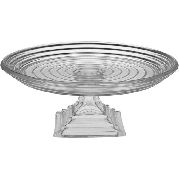 Fruteira De Mesa Pilar Vidro Transparente Para Festa Enfeite