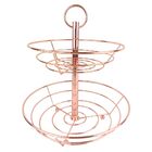 Fruteira De Metal 2 Andares De Metal Cobre