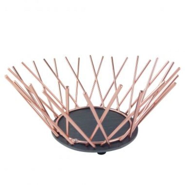 Fruteira De Metal Cobre 27 5cm X 13cm