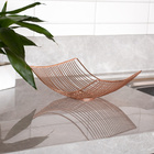 Fruteira Decorativa De Metal Rose Gold 9 5x27x24 - Indo Decor