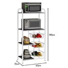 Fruteira Dupla 3 Cestas 4 Prateleiras Uai Móveis Branco