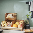 Fruteira Dupla de Acacia 31x35x13 Delinia