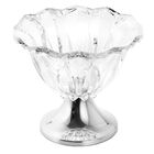 Fruteira Em Cristal Com Pé Em Prata Wolff Louise 25x22cm