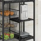 Fruteira Espanha 3 Cestos 3 Estantes Bm Tubulares Prata-preto