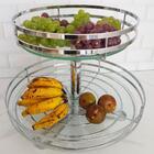 Fruteira Giratória Redonda De Mesa Com Duas Prateleiras De Vi