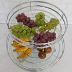 Fruteira Giratória Redonda De Mesa Com Duas Prateleiras De Vi