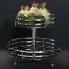 Fruteira Giratória Redonda De Mesa Com Duas Prateleiras De Vi
