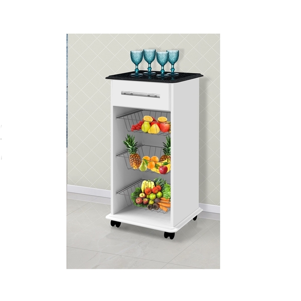 Fruteira Grécia Branco Mármorizado - Passe Bem Móveis