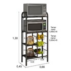 Fruteira Itália Aço Tampo Mdp Preta