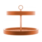 Fruteira Madeira Laqueado C/vidro 2 Andares Terracota 34x30cm