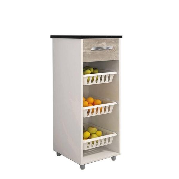 Fruteira Mini Croacia Chf Branco E  Champanhe