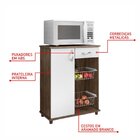 Fruteira Multiuso 1 Porta 1 Gaveta 2 Cestas Belize  Nogal Tre