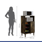 Fruteira Multiuso 1 Porta 3 Cestos Berlim Kaiki Móveis