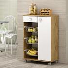 Fruteira Natasha 1 Porta 1 Gaveta E 3 Cestos Castanho/branco