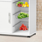 Fruteira Nobre New 1 Gaveta 1porta 3 Cestos – Branco / Preto