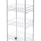 Fruteira Organizadora 3 Andares Rodinha Tampa Madeira Branca