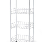 Fruteira Organizadora 3 Andares Rodinha Tampa Madeira Branca