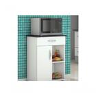 Fruteira P/ Cozinha Balcão C/ Rodinhas Preto 1 Porta