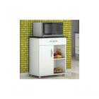 Fruteira P/ Cozinha Balcão C/ Rodinhas Preto 1 Porta