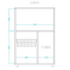 Fruteira Para Cozinha 01 Porta Aida B03 Branco - Lyam Decor