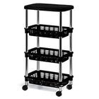 Fruteira Para Cozinha Móvel Com Tampo 3 Prateleiras Alice Pre