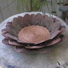 Fruteira Pétalas - Trançado Em Palha De Piaçava