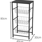 Fruteira Plus 3 Cestos Em Aço