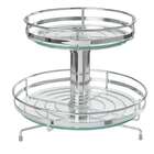 Fruteira Redonda Giratória Elisa 30x30 C/ Vidro Cromado Schmi