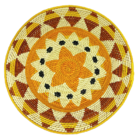 Fruteira Redonda Palha De Tucumã Colorida G 35cm Diâmetro - M