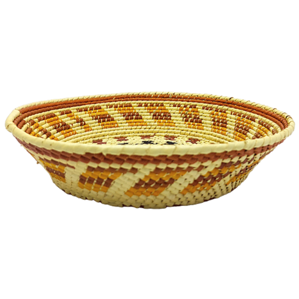 Fruteira Redonda Palha De Tucumã Colorida M 30cm Diâmetro - M