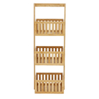 Fruteira Ripada Bambu 3 Andares Oikos